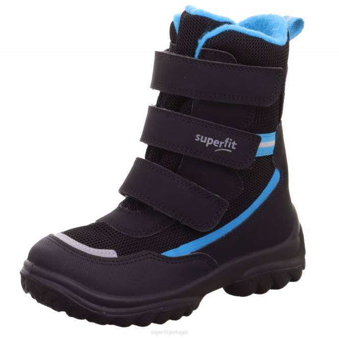 Superfit Preto Azul bebês snowcat - bota com fecho de velcro JFFX481