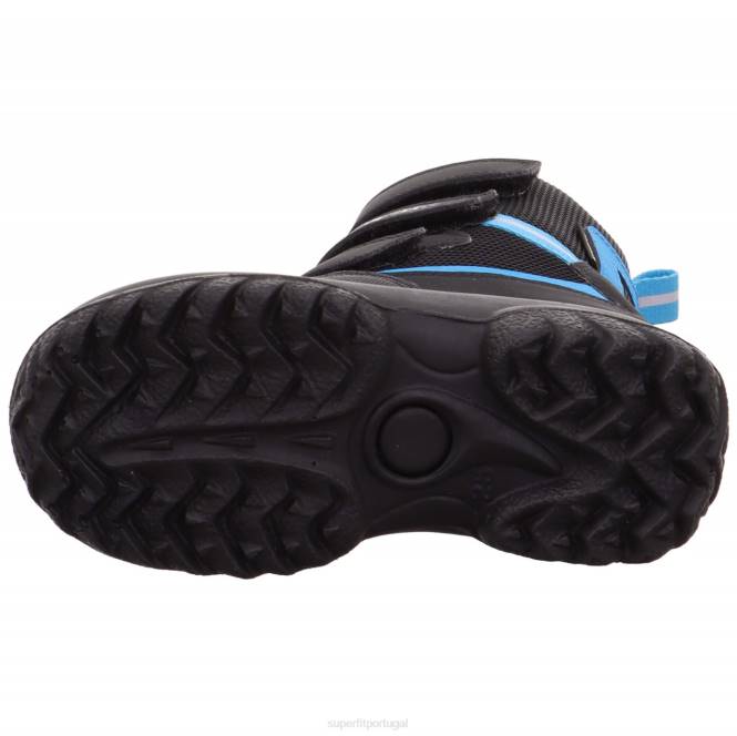 Superfit Preto Azul bebês snowcat - bota com fecho de velcro JFFX481