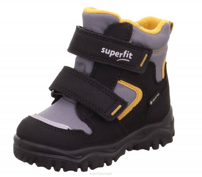 Superfit Preto amarelo bebês husky1 - bota com fecho de velcro JFFX454