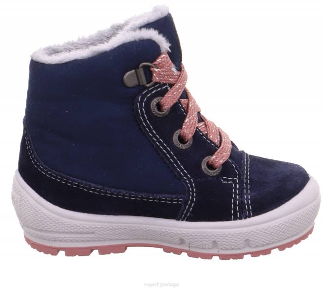 Superfit azul/rosa bebês groovy - bota com cadarço JFFX435