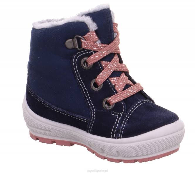 Superfit azul/rosa bebês groovy - bota com cadarço JFFX435