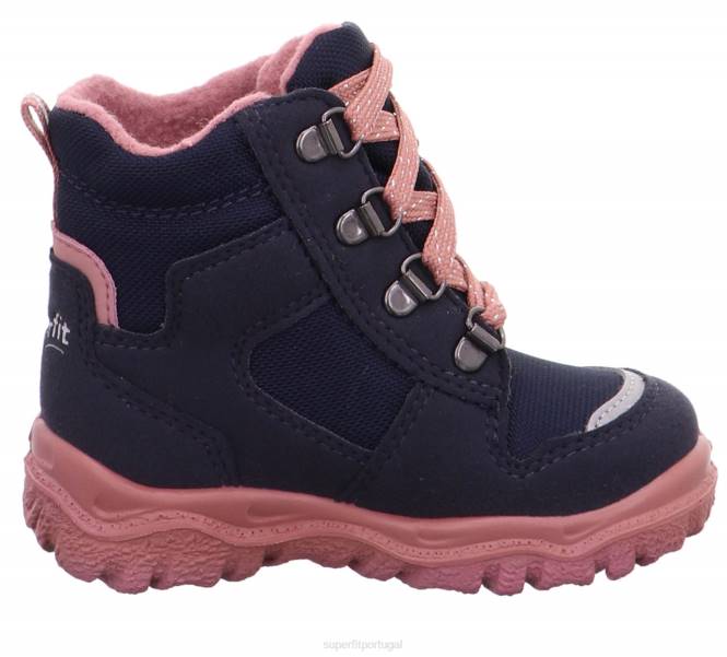 Superfit azul/rosa bebês husky1 - bota com cadarço JFFX460