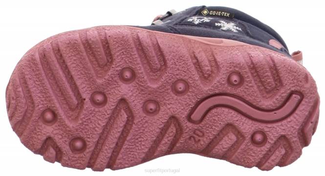 Superfit azul/rosa bebês husky1 - bota com cadarço JFFX460