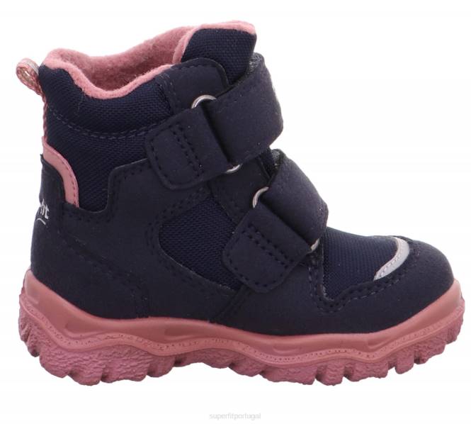 Superfit azul/rosa bebês husky1 - bota com fecho de velcro JFFX496