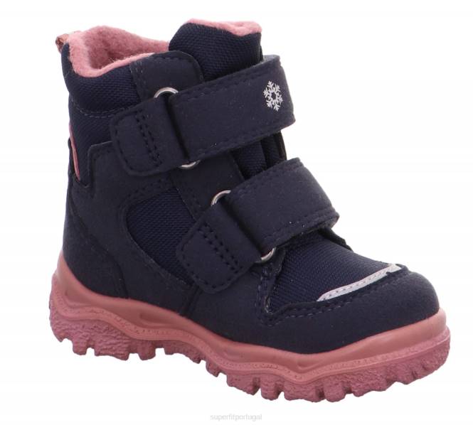 Superfit azul/rosa bebês husky1 - bota com fecho de velcro JFFX496