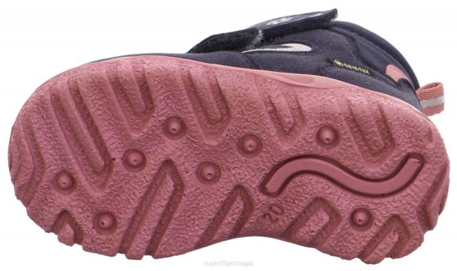 Superfit azul/rosa bebês husky1 - bota com fecho de velcro JFFX496