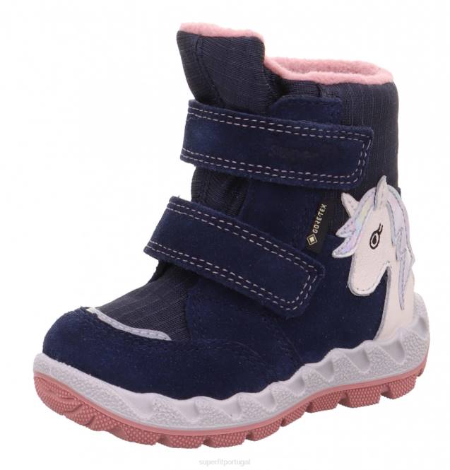 Superfit azul/rosa bebês icebird - bota com fecho de velcro JFFX471