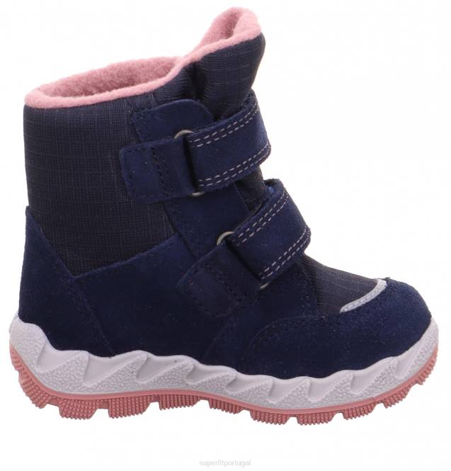 Superfit azul/rosa bebês icebird - bota com fecho de velcro JFFX471