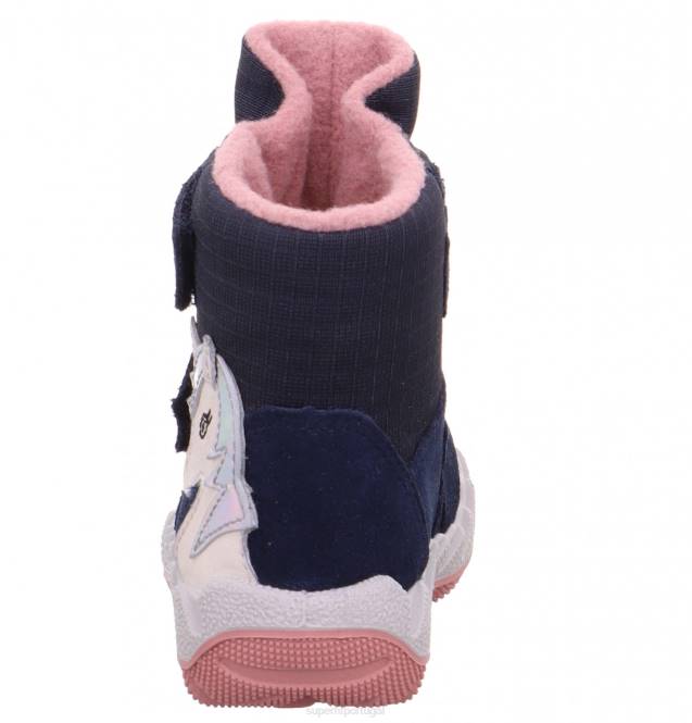 Superfit azul/rosa bebês icebird - bota com fecho de velcro JFFX471
