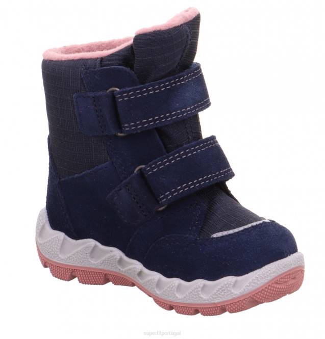 Superfit azul/rosa bebês icebird - bota com fecho de velcro JFFX471