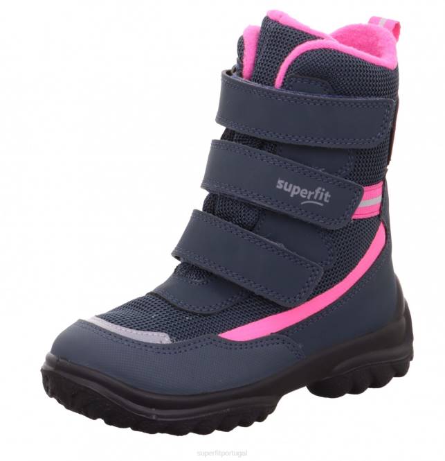 Superfit azul/rosa bebês snowcat - bota com fecho de velcro JFFX500