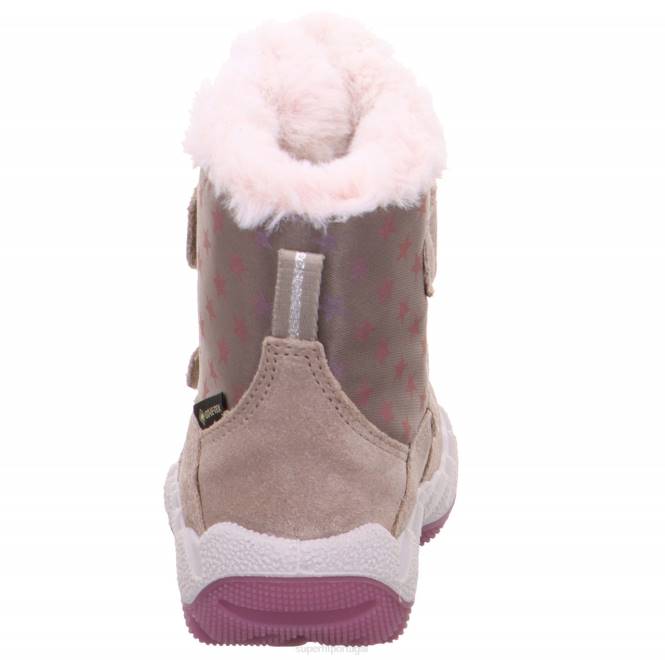 Superfit bege/rosa bebês icebird - bota com fecho de velcro JFFX492