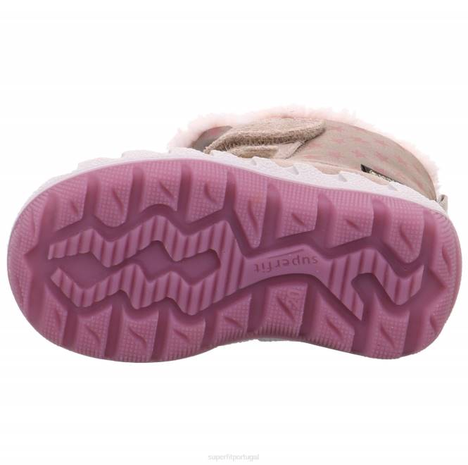 Superfit bege/rosa bebês icebird - bota com fecho de velcro JFFX492