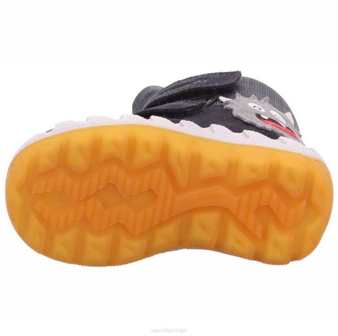 Superfit cinza/amarelo bebês icebird - bota com fecho de velcro JFFX451