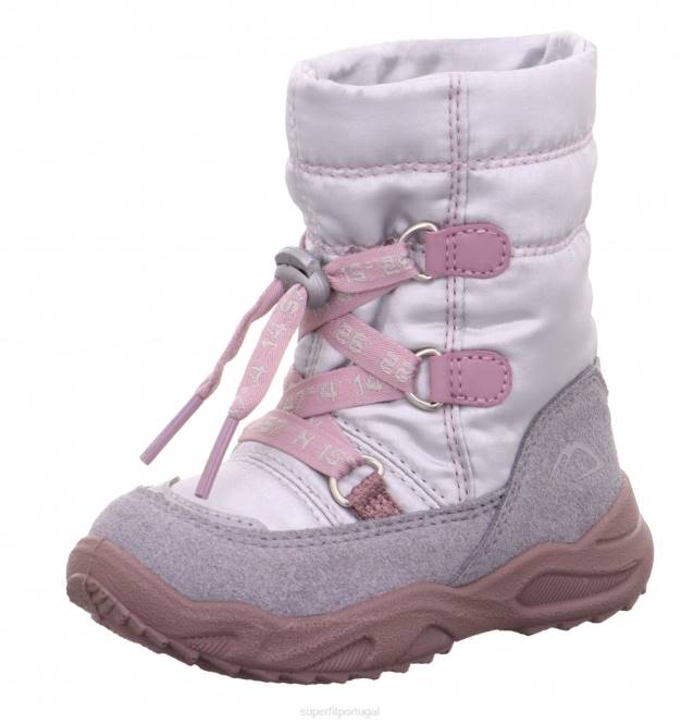 Superfit cinza claro/roxo bebês geleira - bota com cadarço JFFX498