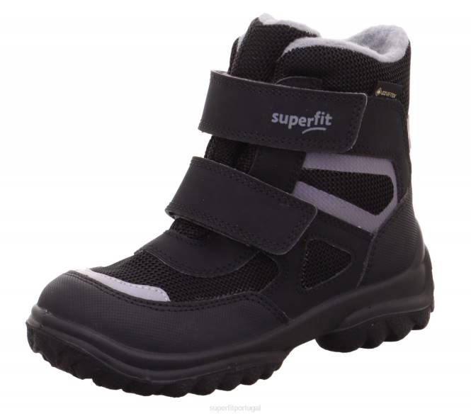 Superfit cinza escuro bebês snowcat - bota com fecho de velcro JFFX449