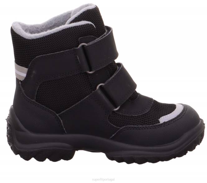 Superfit cinza escuro bebês snowcat - bota com fecho de velcro JFFX449