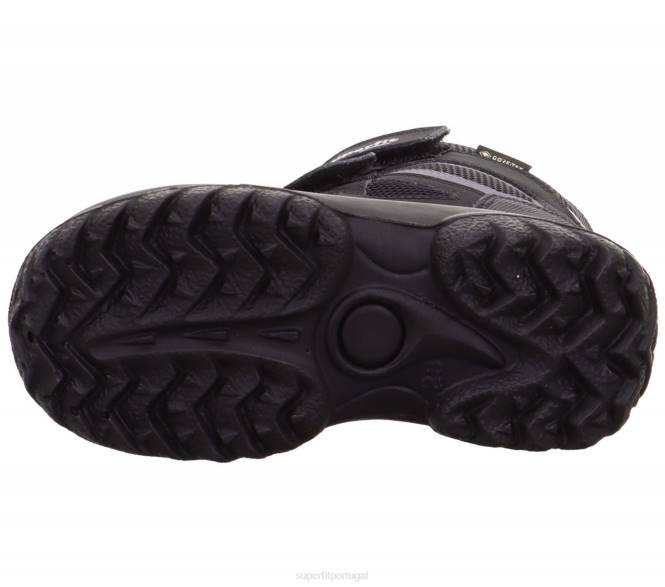 Superfit cinza escuro bebês snowcat - bota com fecho de velcro JFFX449