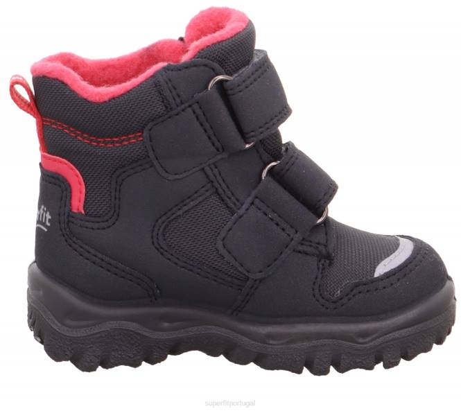 Superfit cinza/rosa bebês husky1 - bota com fecho de velcro JFFX479