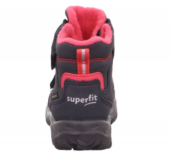 Superfit cinza/rosa bebês husky1 - bota com fecho de velcro JFFX479