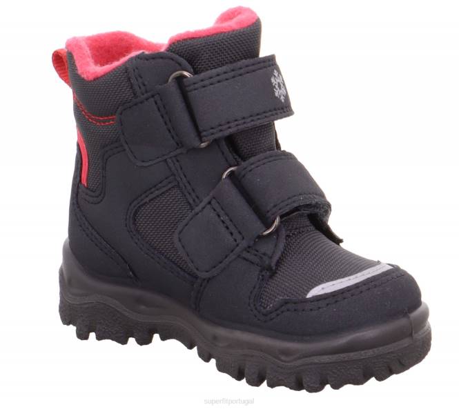 Superfit cinza/rosa bebês husky1 - bota com fecho de velcro JFFX479