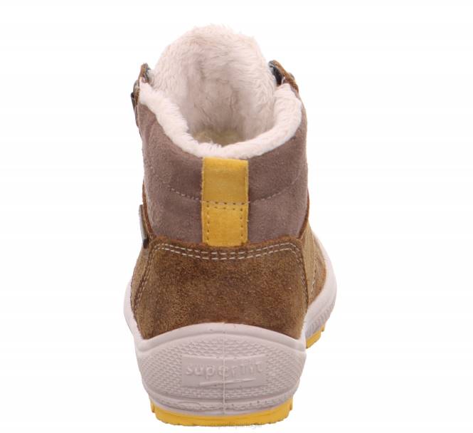 Superfit marrom/amarelo bebês groovy - bota com cadarço JFFX464