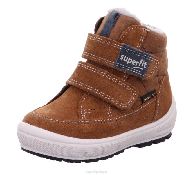 Superfit marrom/azul bebês groovy - bota com fecho de velcro JFFX473