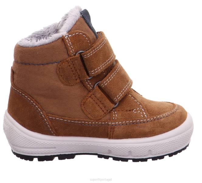 Superfit marrom/azul bebês groovy - bota com fecho de velcro JFFX473