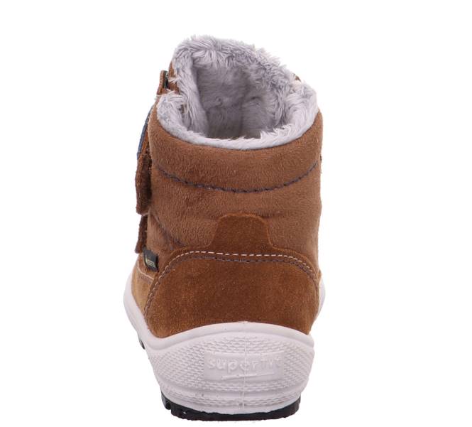 Superfit marrom/azul bebês groovy - bota com fecho de velcro JFFX473
