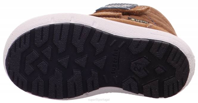 Superfit marrom/azul bebês groovy - bota com fecho de velcro JFFX473