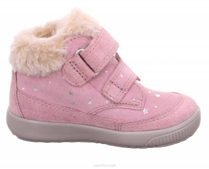 Superfit rosa bebês starlight - bota com fecho de velcro JFFX510