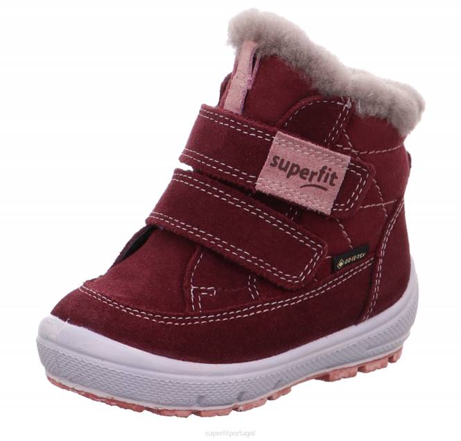 Superfit vermelho/rosa bebês groovy - bota com fecho de velcro JFFX466