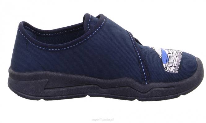 Superfit Branco azulado bebês benny - chinelo com fecho de velcro JFFX72