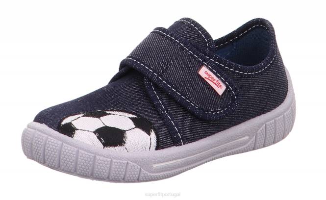 Superfit Branco azulado bebês conta - chinelo com fecho de velcro JFFX14