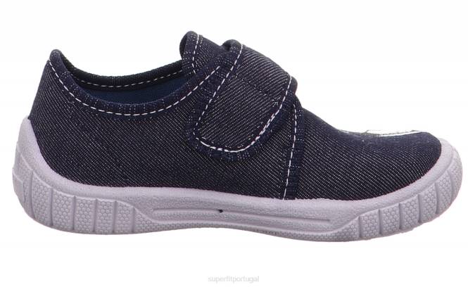 Superfit Branco azulado bebês conta - chinelo com fecho de velcro JFFX14