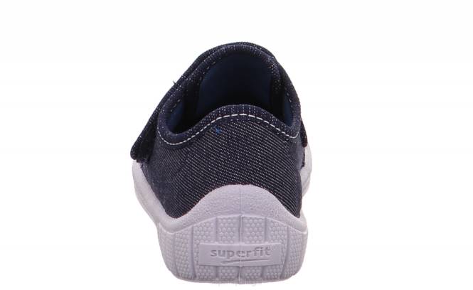 Superfit Branco azulado bebês conta - chinelo com fecho de velcro JFFX14