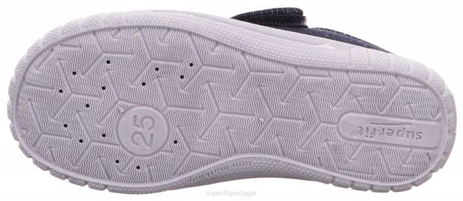 Superfit Branco azulado bebês conta - chinelo com fecho de velcro JFFX14