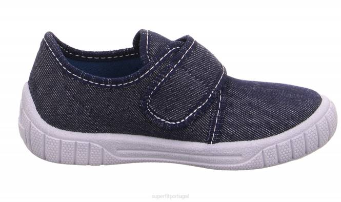 Superfit Branco azulado bebês conta - chinelo com fecho de velcro JFFX48