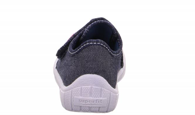 Superfit Branco azulado bebês conta - chinelo com fecho de velcro JFFX48