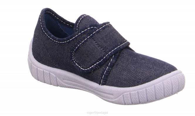 Superfit Branco azulado bebês conta - chinelo com fecho de velcro JFFX48