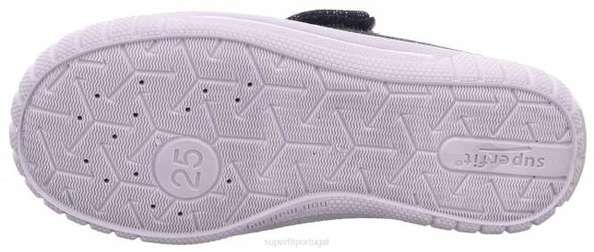 Superfit Branco azulado bebês conta - chinelo com fecho de velcro JFFX48