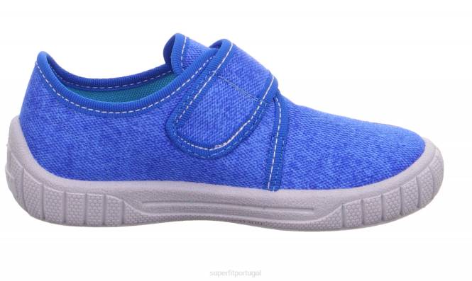 Superfit Branco azulado bebês conta - chinelo com fecho de velcro JFFX96