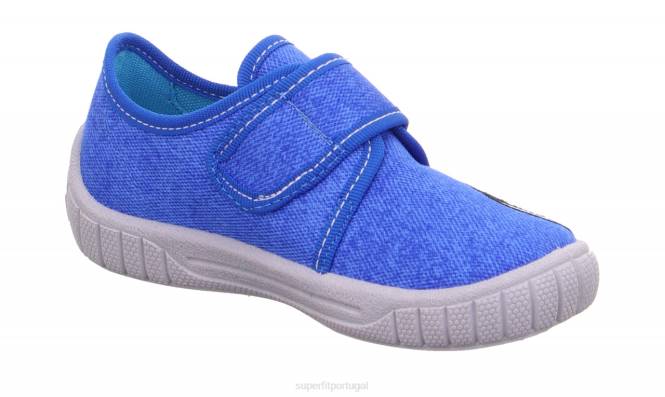 Superfit Branco azulado bebês conta - chinelo com fecho de velcro JFFX96