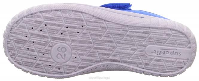 Superfit Branco azulado bebês conta - chinelo com fecho de velcro JFFX96