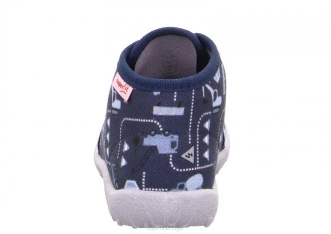 Superfit Branco azulado bebês spotty - chinelo com laço JFFX51