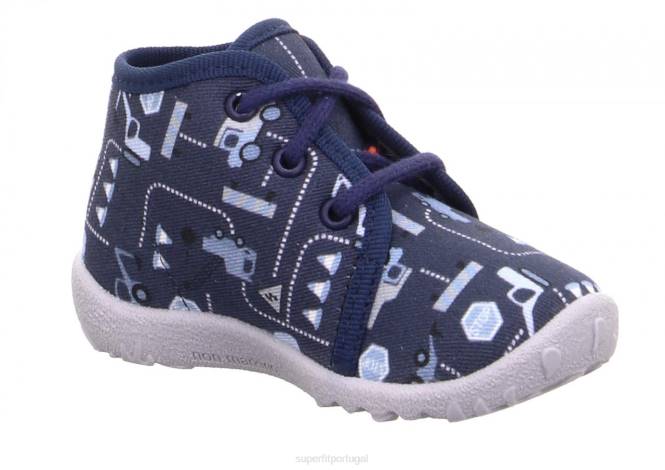 Superfit Branco azulado bebês spotty - chinelo com laço JFFX51