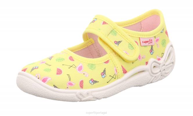 Superfit amarelo/multicolorido bebês belinda - chinelo com fecho de velcro JFFX92
