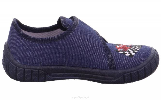 Superfit azul bebês conta - chinelo com fecho de velcro JFFX129