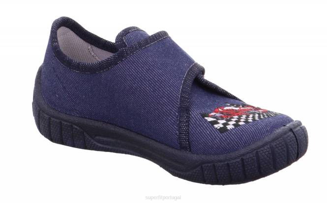 Superfit azul bebês conta - chinelo com fecho de velcro JFFX129