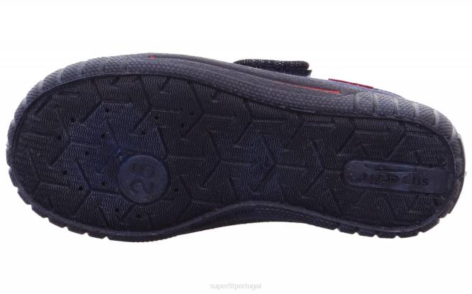 Superfit azul bebês conta - chinelo com fecho de velcro JFFX129